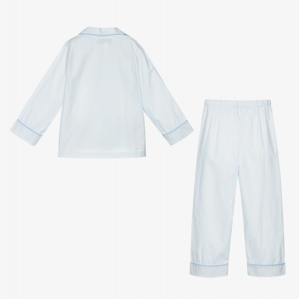 Boys Cotton Pyjamas - Sky Blue