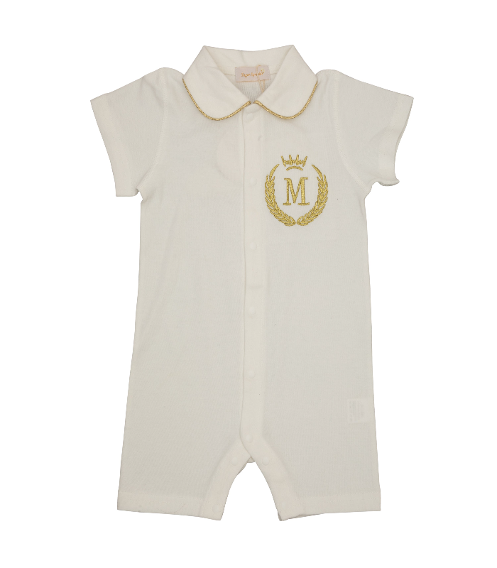 Sugar Sprinkle - Angel Wings Organic Cotton "M for my mama" Romper - Ivory