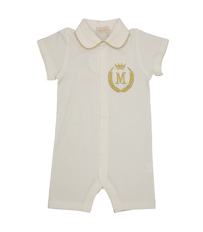 Sugar Sprinkle - Angel Wings Organic Cotton "M for my mama" Romper - Ivory