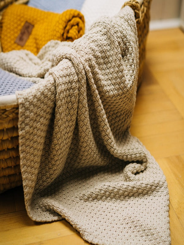 Bamboo knitted Luxe organic Shawl/Blanket