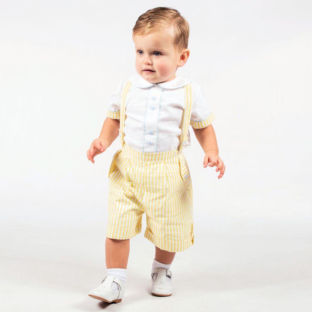 Baby Boys Stripe 2pc set - Lemon