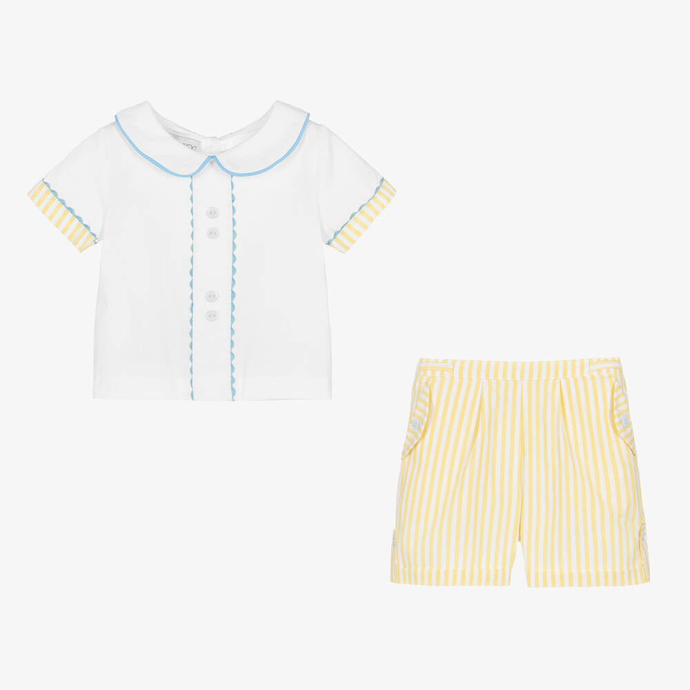 Baby Boys Stripe 2pc set - Lemon