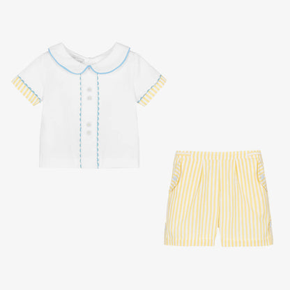 Baby Boys Stripe 2pc set - Lemon